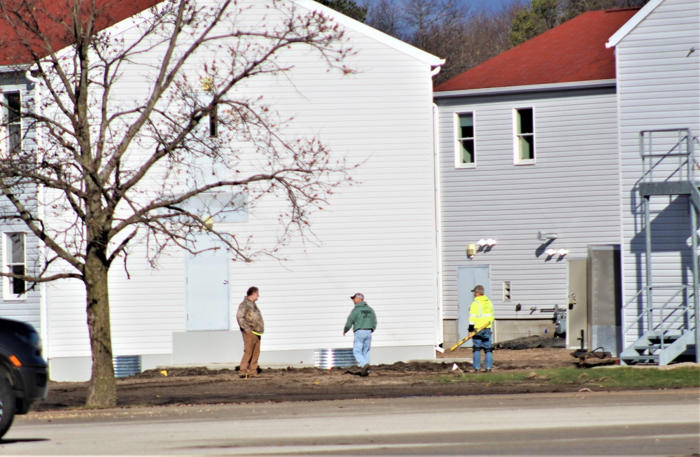 Reset of World War II-era barracks moved in 2023 continues; work nearly complete