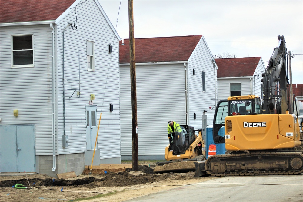 Reset of World War II-era barracks moved in 2023 continues; work nearly complete