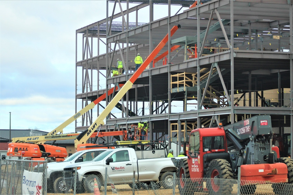 April 2024 barracks construction operations at Fort McCoy
