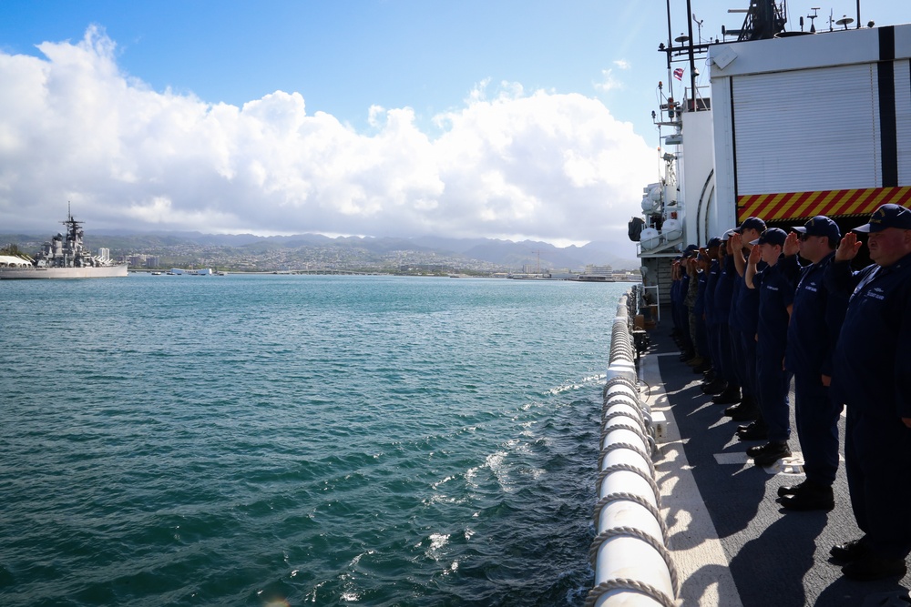 U.S. Coast Guard Cutter Harriet Lane returns to home port after 79-day Operation Blue Pacific patrol