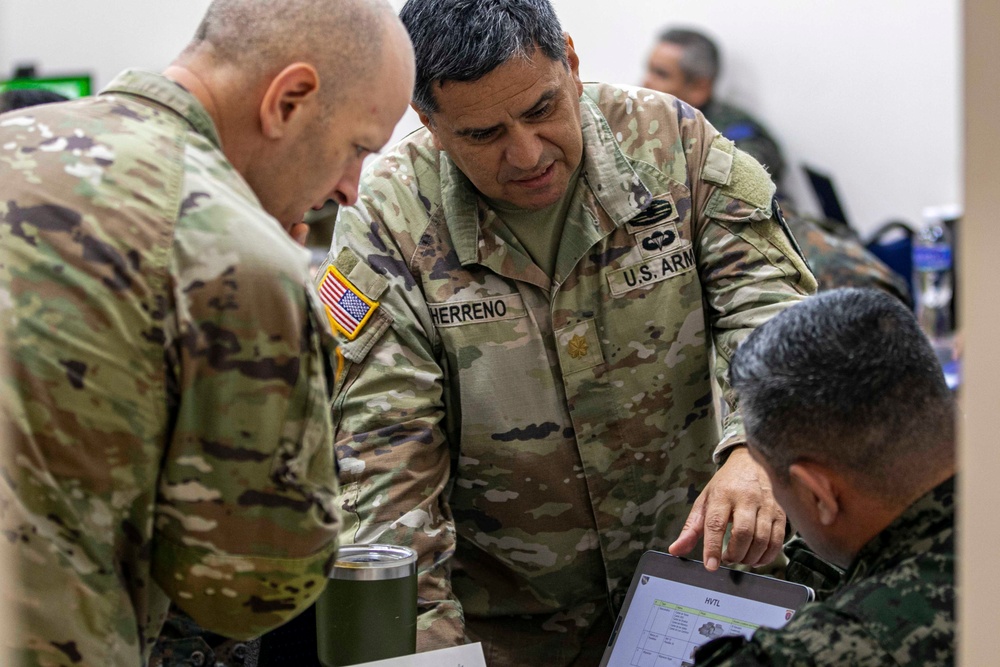 1st Security Force Assistance Brigade discusses military planning with partner nations for exercise CENTAM Guardian 24 phase one