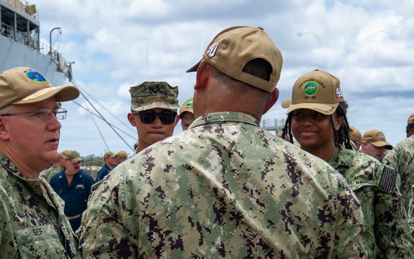Rear Adm. Richard Seif visits USS Frank Cable