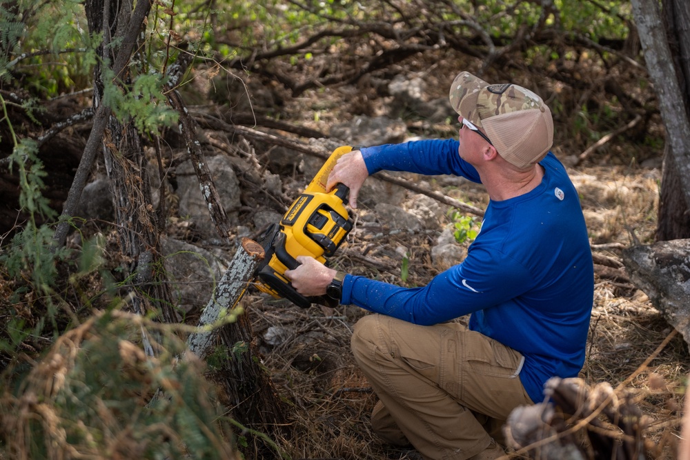 Helping Hands Preserve and Protect: PRTF Staff Remove Invasive Trees at Kalaeloa Heritage Park