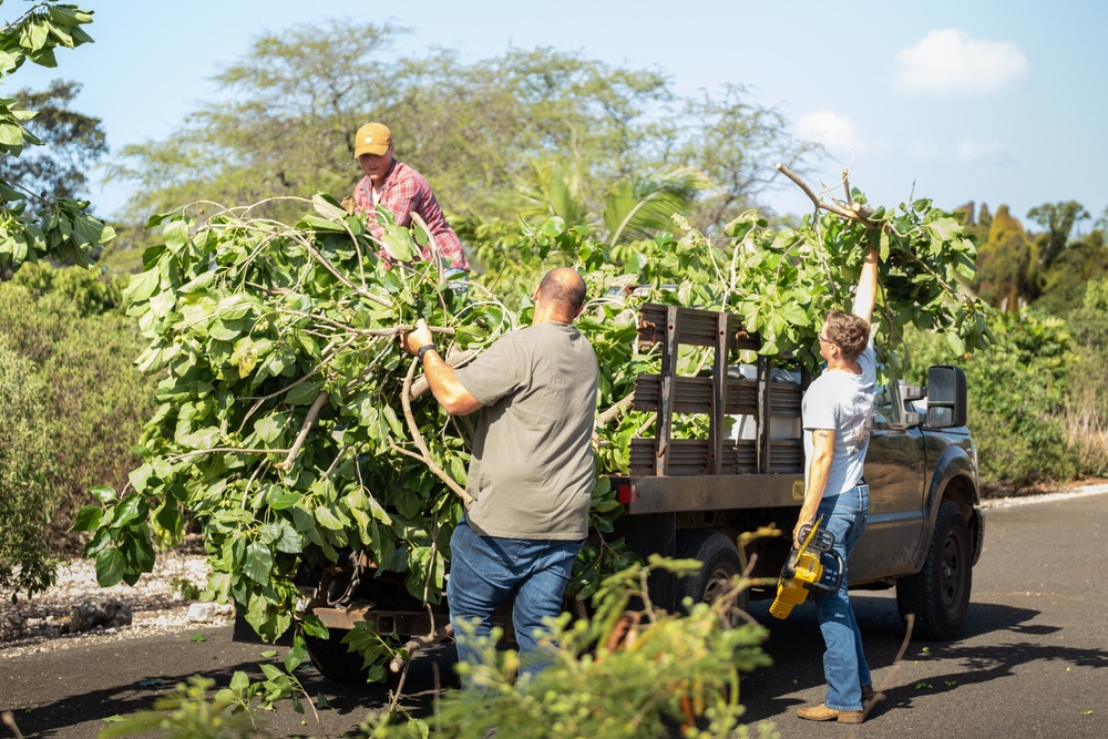 Helping Hands Preserve and Protect: PRTF Staff Remove Invasive Trees at Kalaeloa Heritage Park