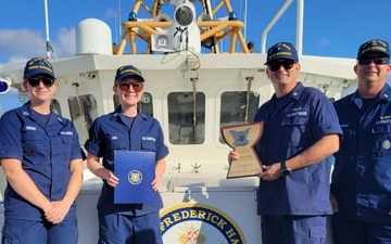 USCGC Frederick Hatch's Lt. j.g. Mary Sims awarded for excellence in Pacific maritime operations