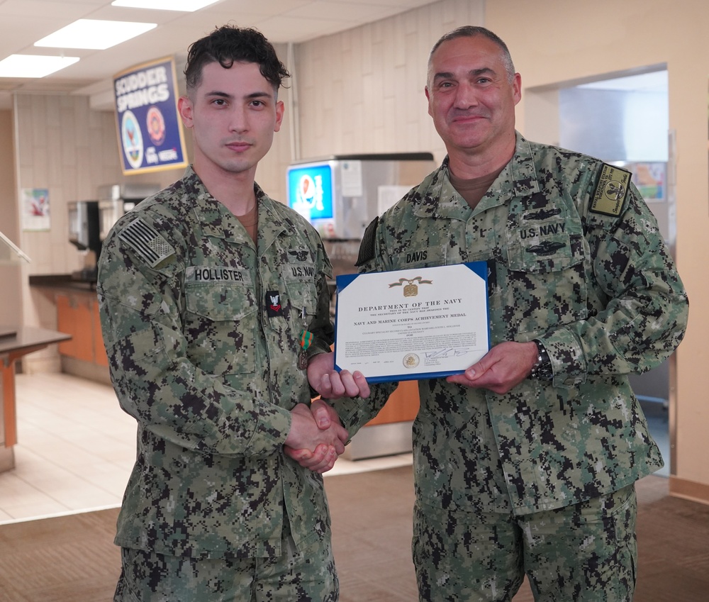 Award quarters at NWS Yorktown's Scudder Hall Galley