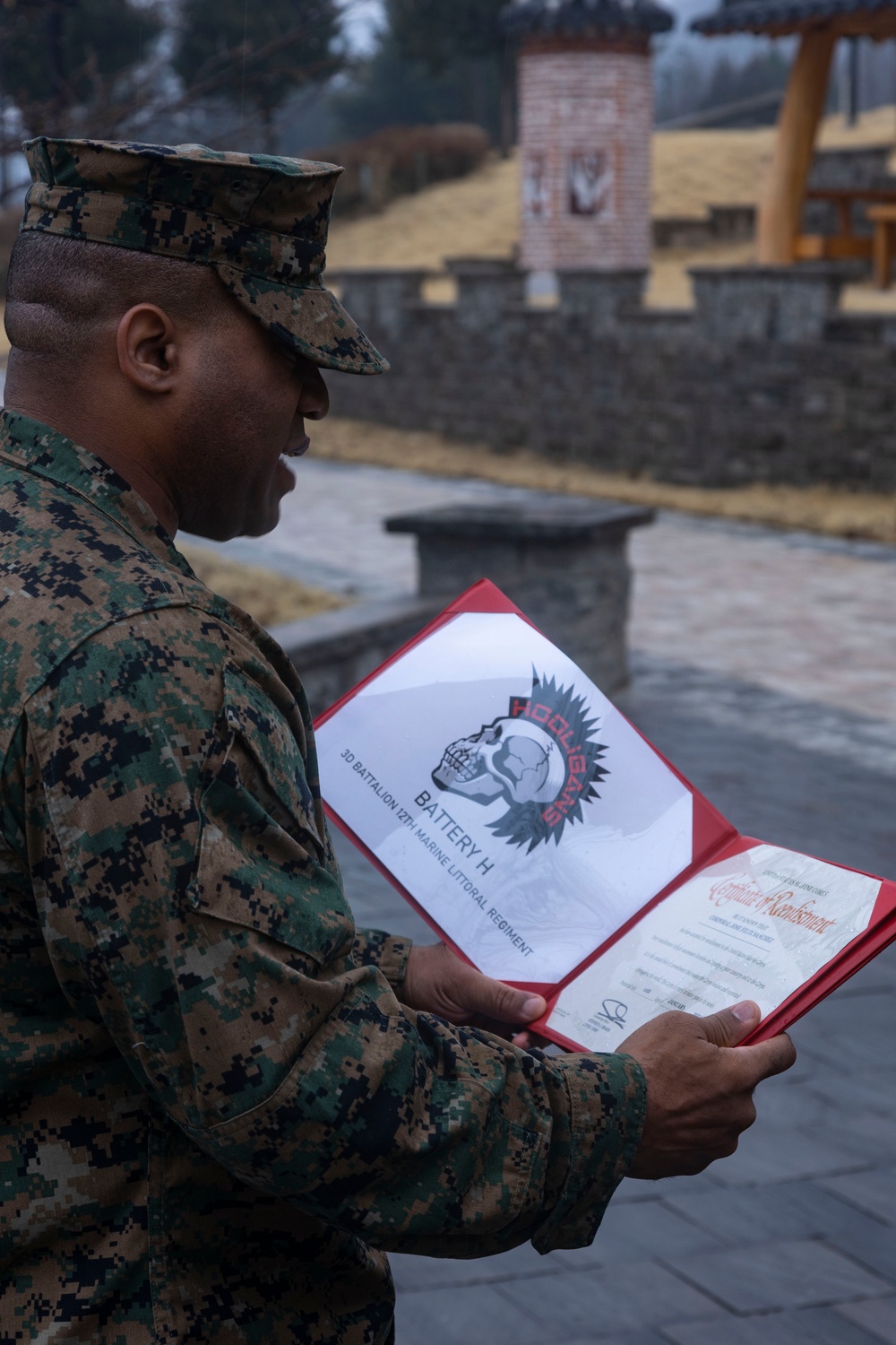 Warrior Shield: Marines with 12 MLR Reenlist during Warrior Shield