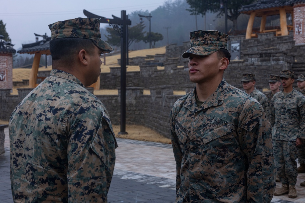 Warrior Shield: Marines with 12 MLR Reenlist during Warrior Shield