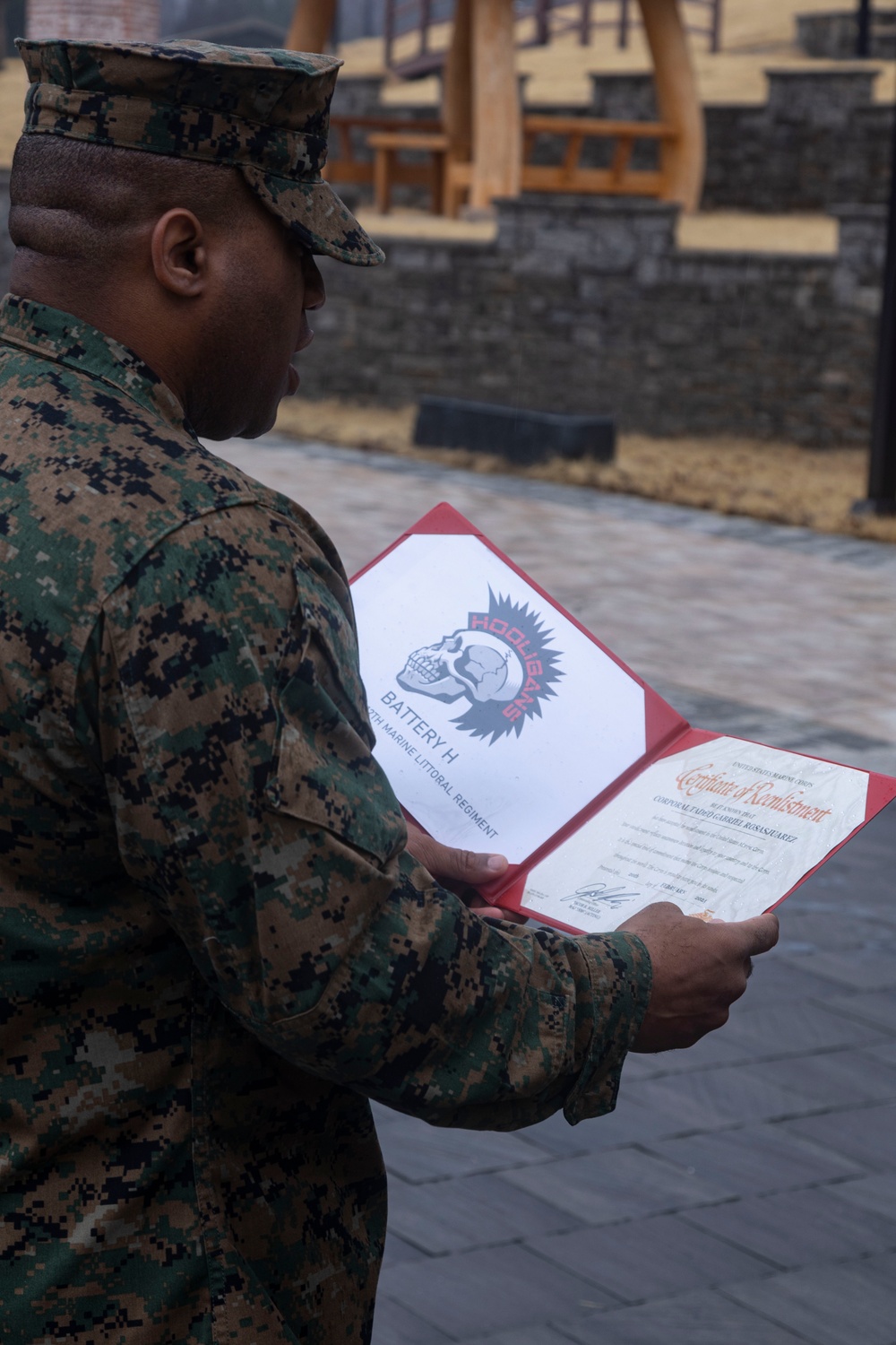 Warrior Shield: Marines with 12 MLR Reenlist during Warrior Shield