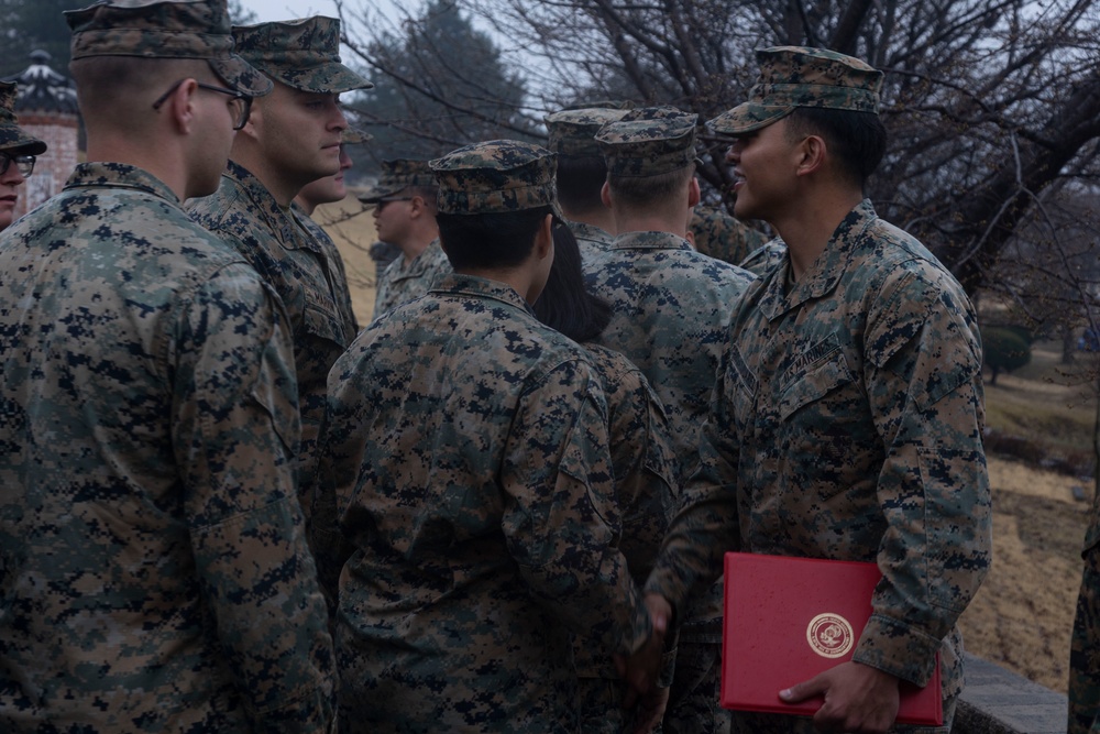 Warrior Shield: Marines with 12 MLR Reenlist during Warrior Shield