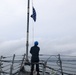 Sailors aboard the USS Howard conduct a sea and anchor detail in Okinawa, Japan