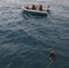 Sailors aboard the USS Howard conduct a search and rescue drill in Okinawa, Japan