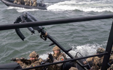 International special operations teams train to board and search vessels on the Black sea during Trojan Footprint 2024