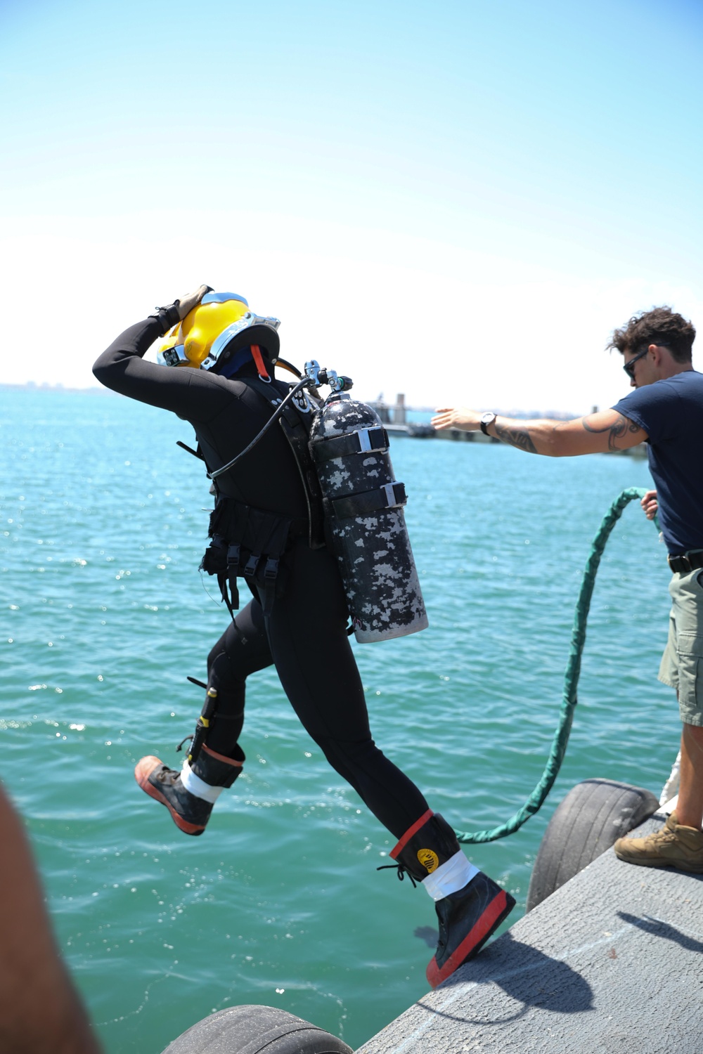 NAVCENT Task Force 56 Conducts Salvage Diving Operation Training on NSA Bahrain