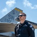 The U.S. Air Force F-16 Viper Demonstration Team performs at the Beyond the Horizon Air and Space Show 2024