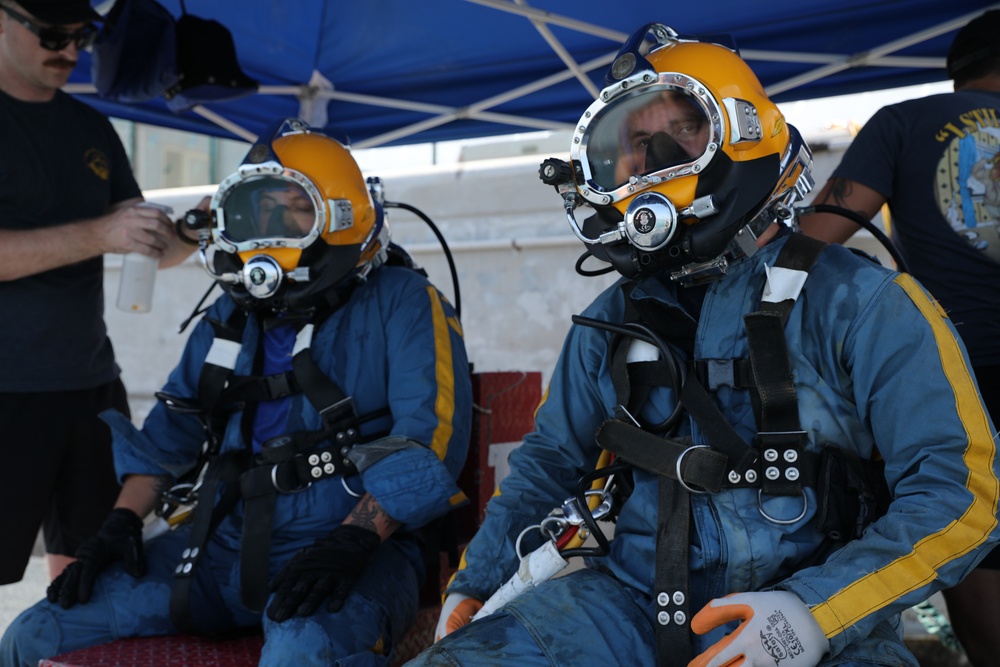 NAVCENT Task Force 56 Conducts Salvage Diving Operation Training on NSA Bahrain