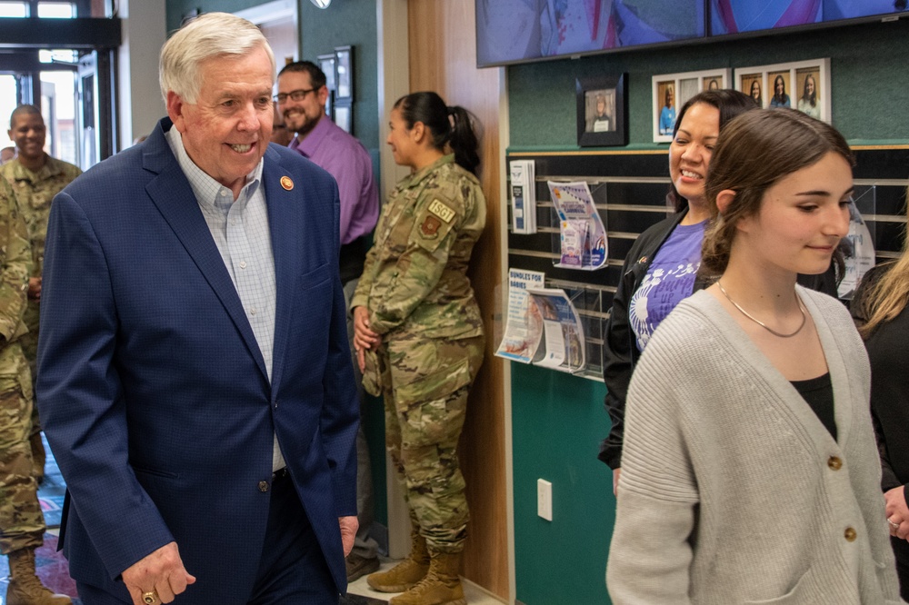 Missouri Governor Mike Parson visits Whiteman’s youth center