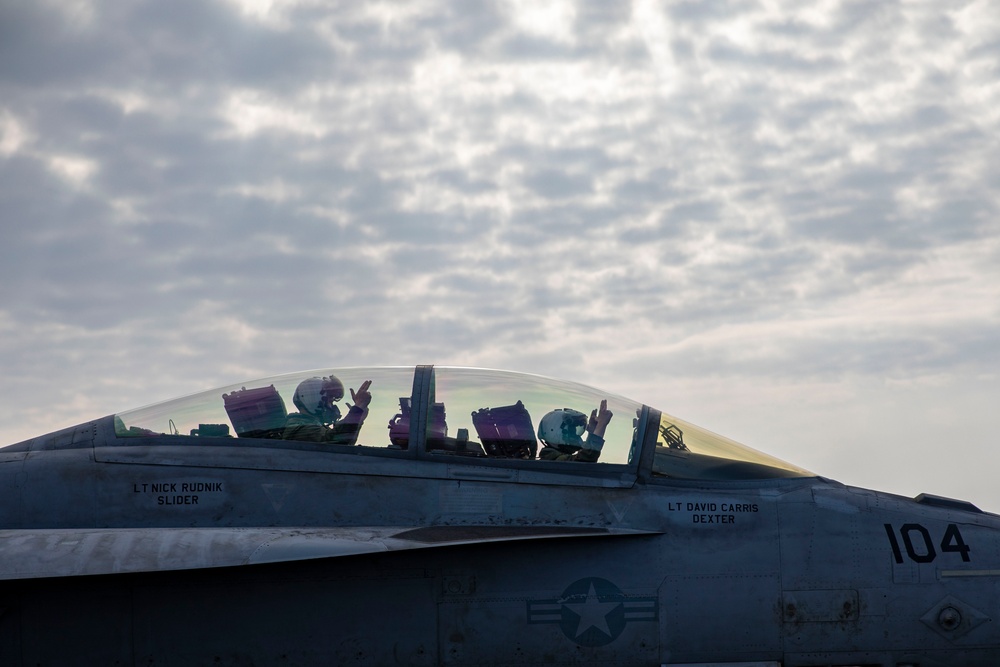 USS Dwight D. Eisenhower Conducts Flight Operations in the Red Sea