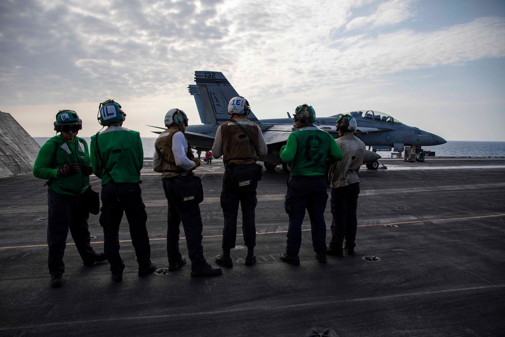 USS Dwight D. Eisenhower Conducts Flight Operations in the Red Sea