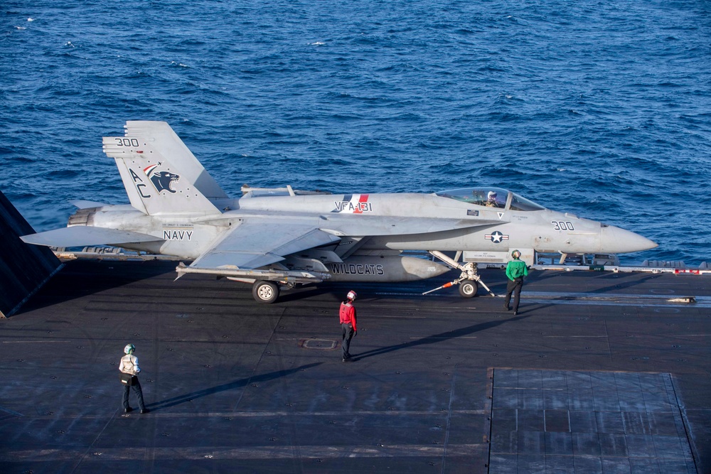 USS Dwight D. Eisenhower Conducts Flight Operations in the Red Sea