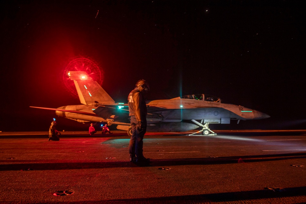 USS Dwight D. Eisenhower Conducts Flight Operations in the Red Sea