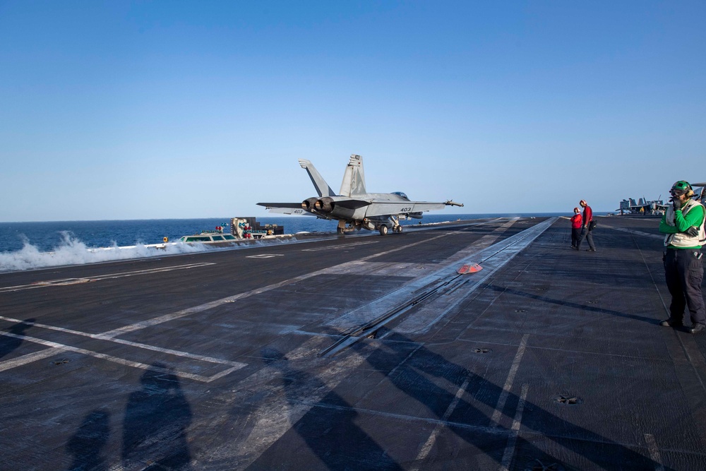 USS Dwight D. Eisenhower Conducts Flight Operations in the Red Sea