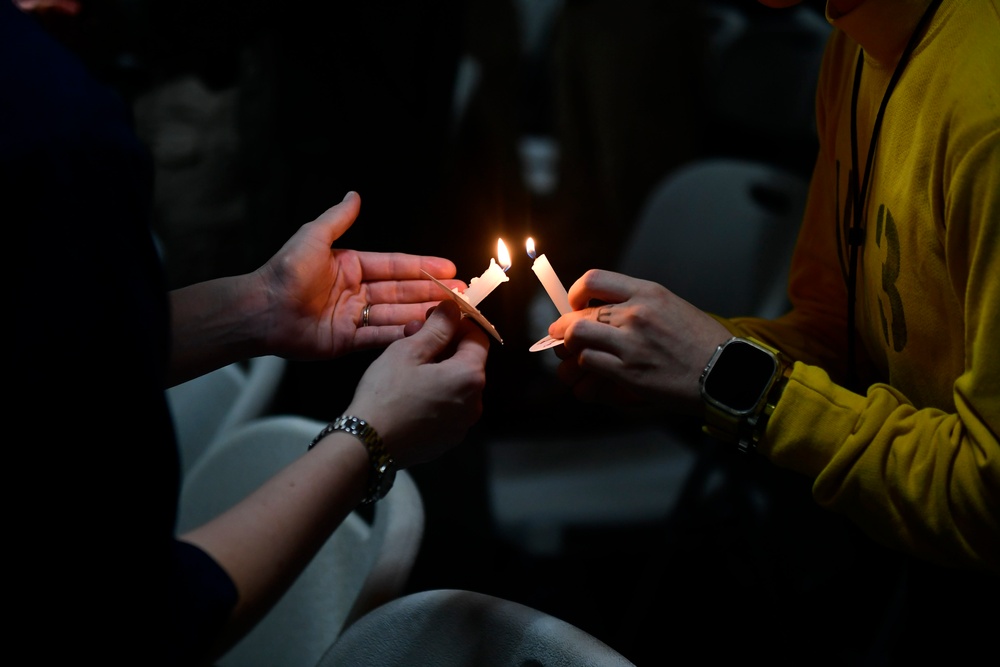 USS Dwight D. Eisenhower (CVN 69) Holds an Easter Vigil in the Red Sea