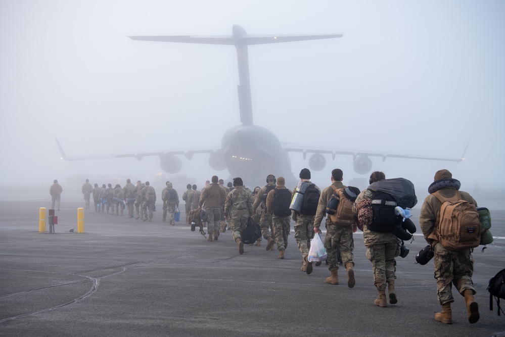 Airmen depart JBER for Agile Reaper 24-1 exercise
