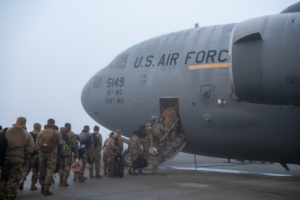 Airmen depart JBER for Agile Reaper 24-1 exercise