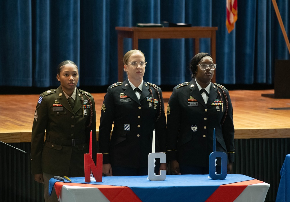3rd Sustainment Brigade host an NCO Induction Ceremony at Moon Theater
