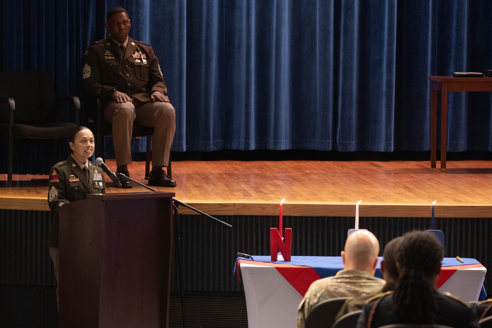 3rd Sustainment Brigade host an NCO Induction Ceremony at Moon Theater