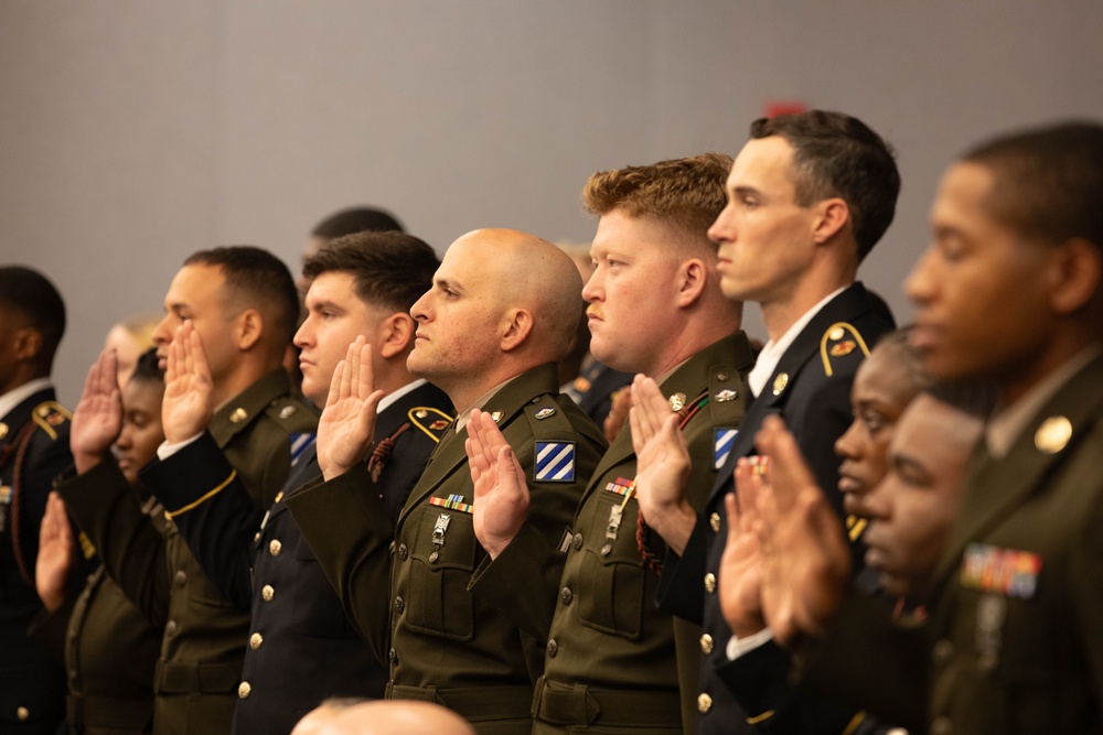 3rd Sustainment Brigade host an NCO Induction Ceremony at Moon Theater