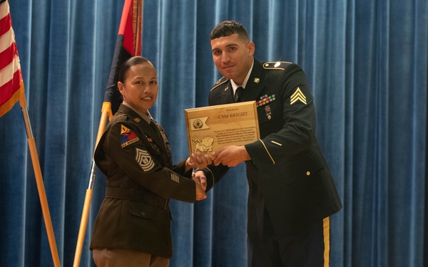 3rd Sustainment Brigade host an NCO Induction Ceremony at Moon Theater