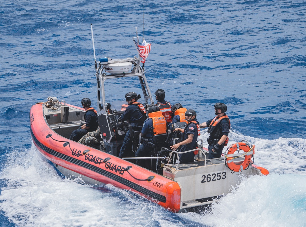 U.S. Coast Guard Cutter Harriet Lane conducts Papua New Guinea shiprider engagements in Coral Sea