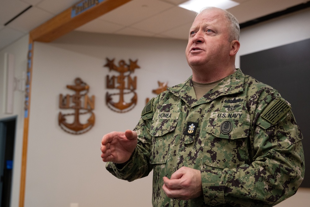 MCPON James Honea visits Newport, R.I.