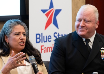 MCPON James Honea and OAL Evelyn Honea speak at Blue Star Families event