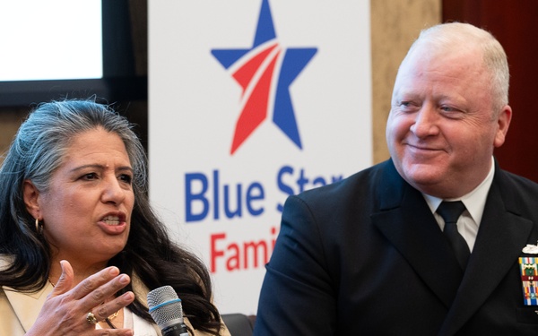 MCPON James Honea and OAL Evelyn Honea speak at Blue Star Families event