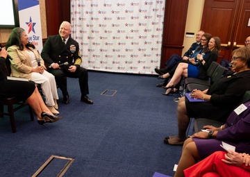 MCPON James Honea and OAL Evelyn Honea speak at Blue Star Families event