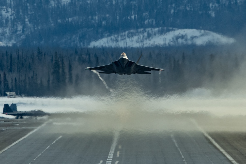 F-22 Raptors depart JBER for Agile Reaper 24-1
