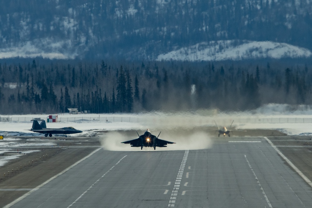 F-22 Raptors depart JBER for Agile Reaper 24-1