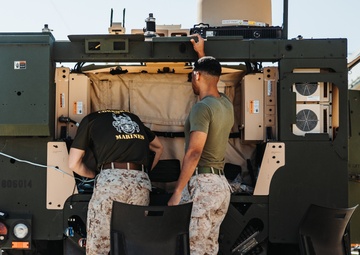 Expeditionary Communications Course Marines set up various network points