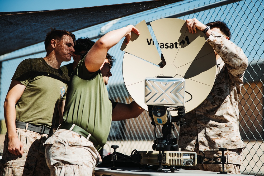 Expeditionary Communications Course Marines set up various network points