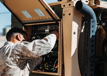 Expeditionary Communications Course Marines set up various network points