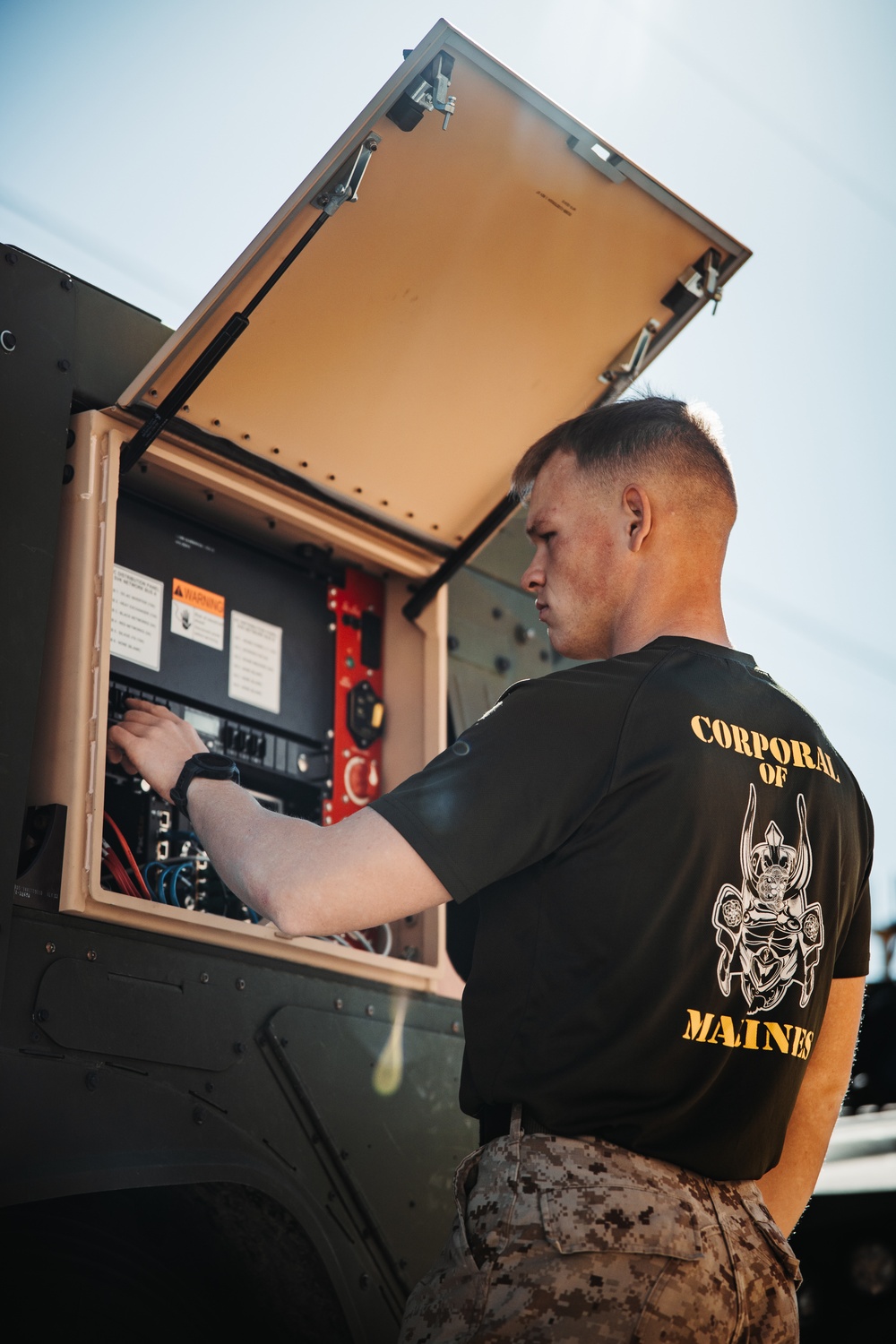 Expeditionary Communications Course Marines set up various network points