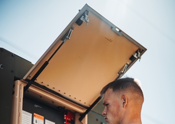 Expeditionary Communications Course Marines set up various network points