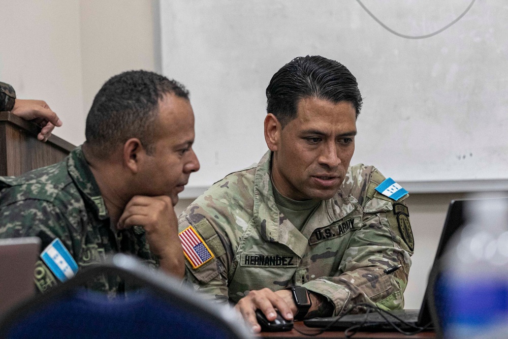 1st Security Force Assistance Brigade discusses military planning with partner nations for exercise CENTAM Guardian 24 phase one