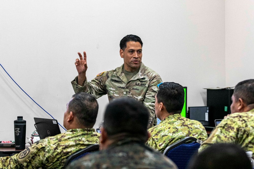 1st Security Force Assistance Brigade discusses military planning with partner nations for exercise CENTAM Guardian 24 phase one