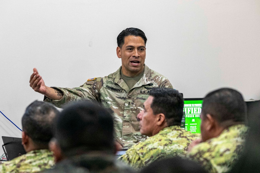 1st Security Force Assistance Brigade discusses military planning with partner nations for exercise CENTAM Guardian 24 phase one