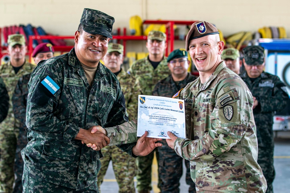 1st Security Force Assistance Brigade discusses military planning with partner nations for exercise CENTAM Guardian 24 phase one