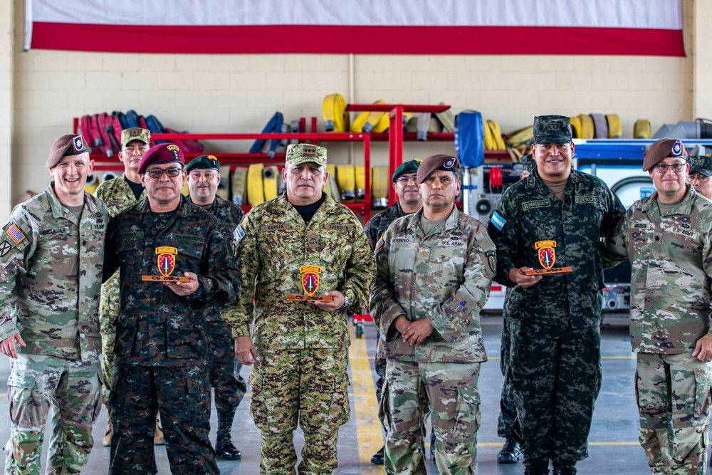 1st Security Force Assistance Brigade discusses military planning with partner nations for exercise CENTAM Guardian 24 phase one